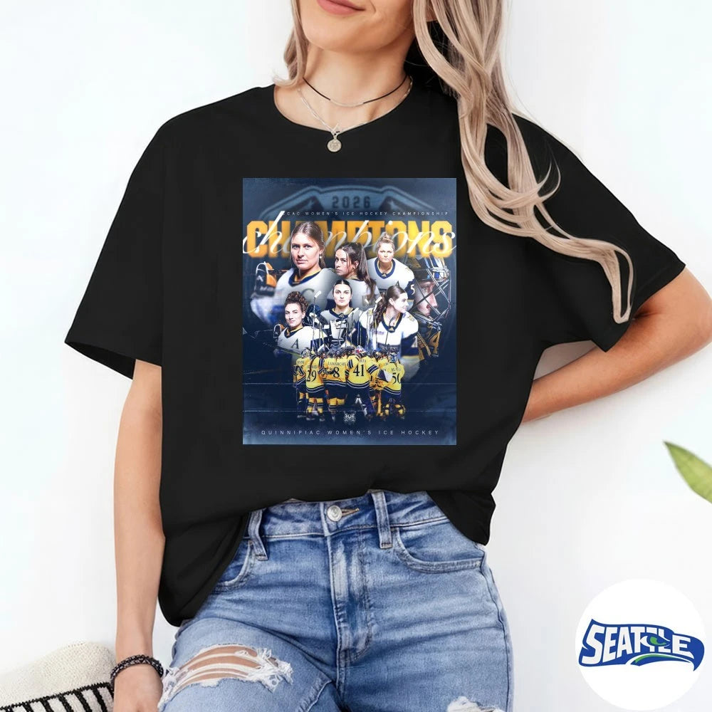 Official Quinnipiac ECAC Women’s Women’s Ice Hockey Championship 2026 Poster t-shirt