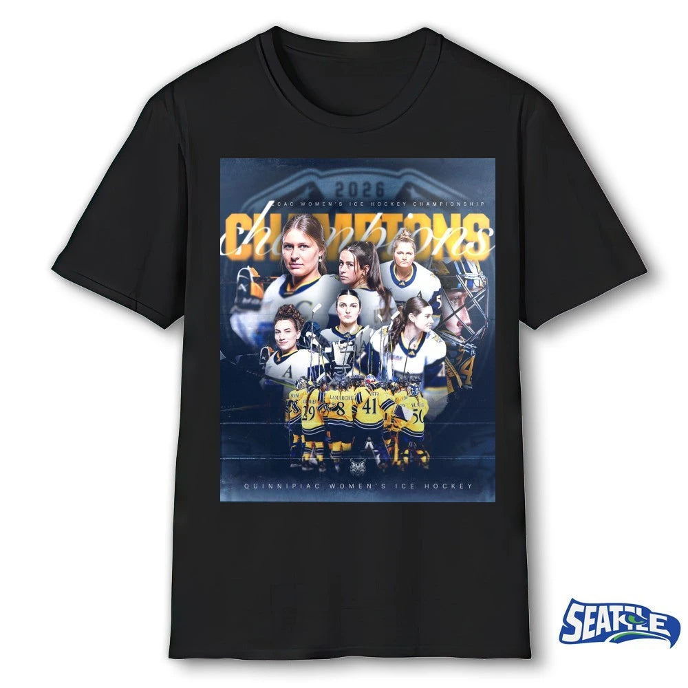 Official Quinnipiac ECAC Women’s Women’s Ice Hockey Championship 2026 Poster t-shirt
