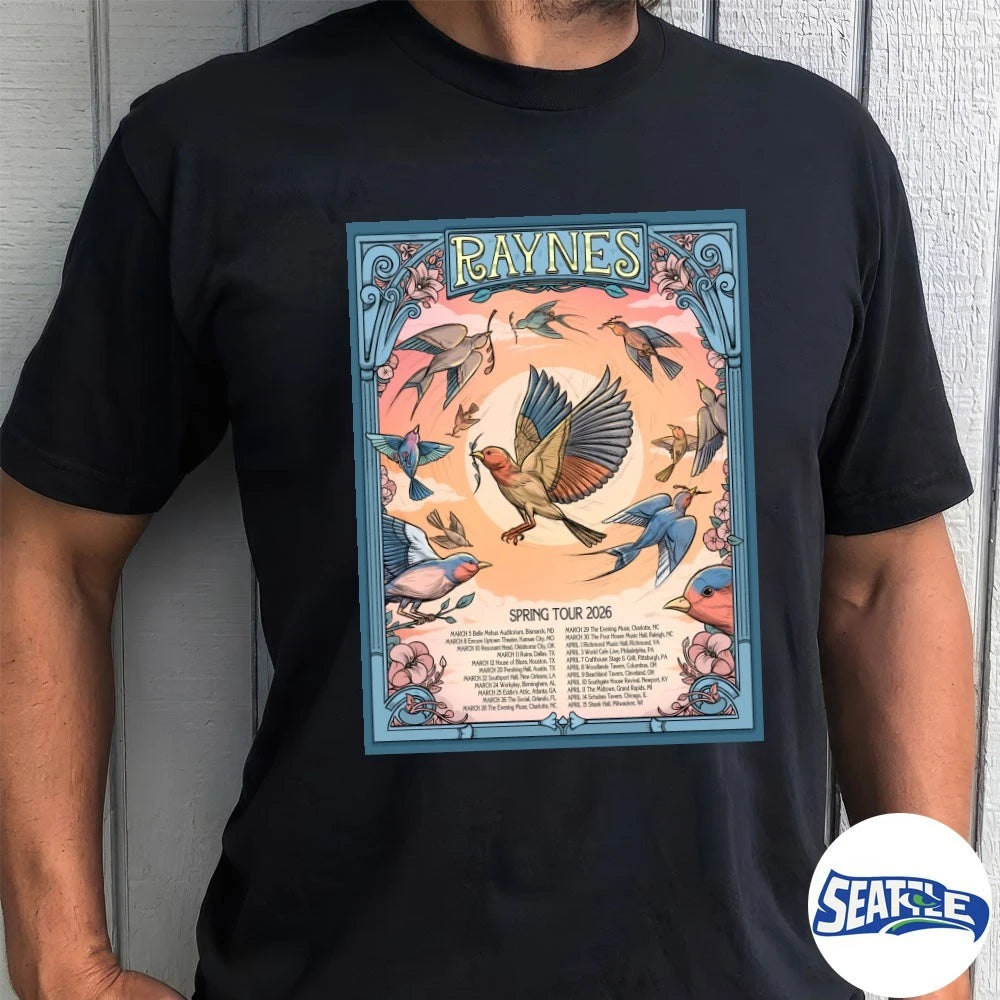 Official Raynes Spring Tour March – April 2026 Poster t-shirt
