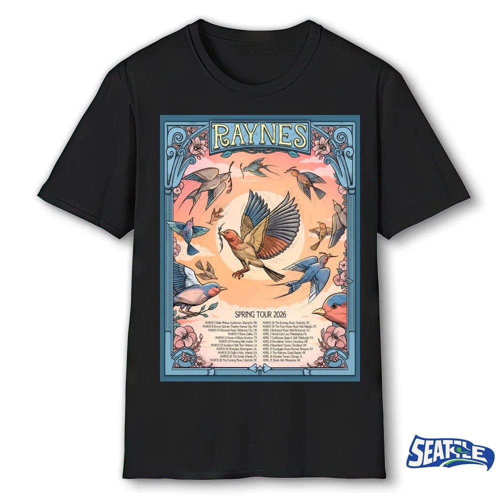 Official Raynes Spring Tour March – April 2026 Poster t-shirt