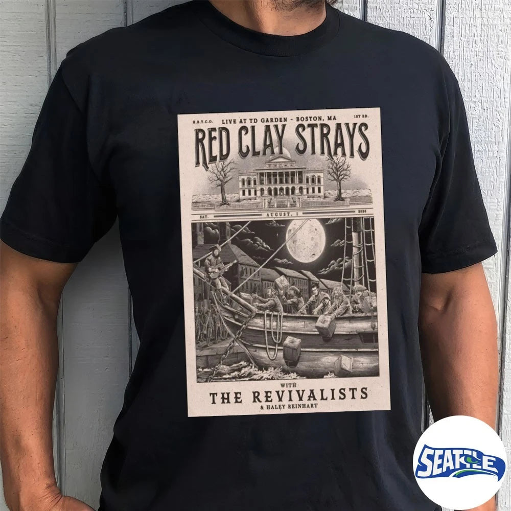 Official Red Clay Strays TD Garden in Boston MA August 1 2026 Poster t-shirt