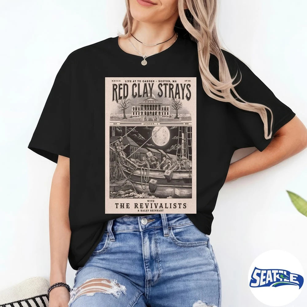 Official Red Clay Strays TD Garden in Boston MA August 1 2026 Poster t-shirt