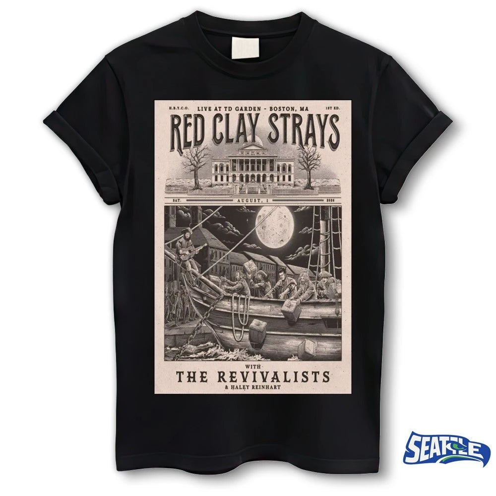 Official Red Clay Strays TD Garden in Boston MA August 1 2026 Poster t-shirt