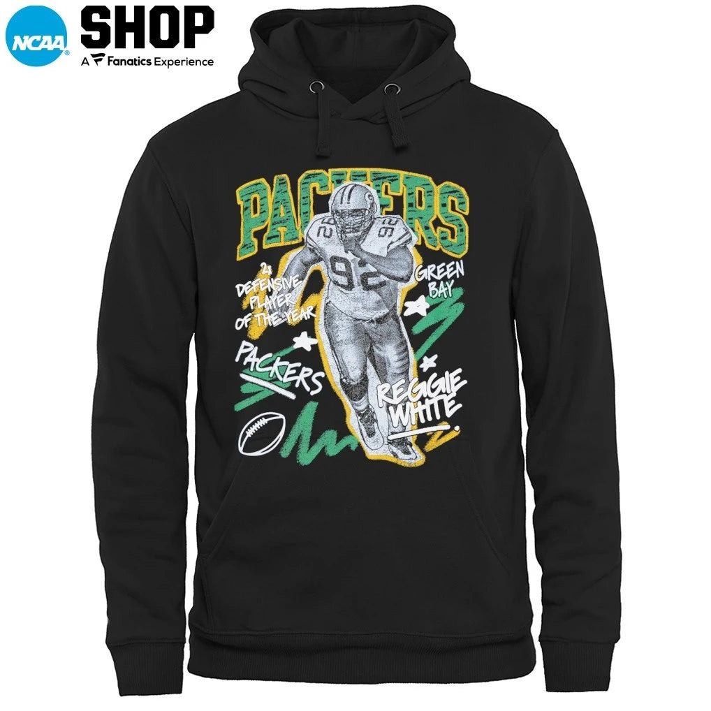 Official Reggie White Green Bay Packers Chalked Up Player Graphic Signature T-Shirt