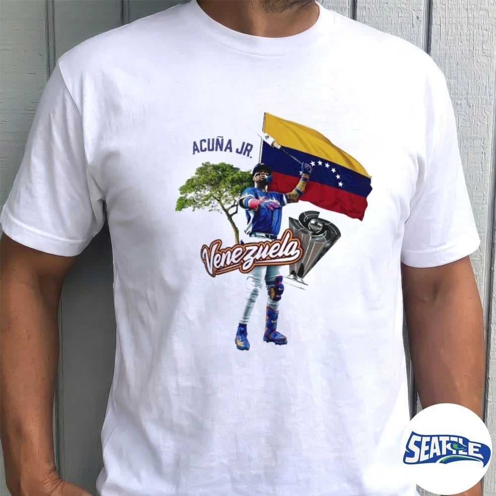 Official Ronald Acuña Jr. Leads Venezuela To Its First-ever World Baseball Classic Title t-shirt