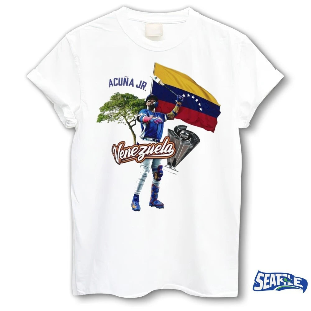 Official Ronald Acuña Jr. Leads Venezuela To Its First-ever World Baseball Classic Title t-shirt