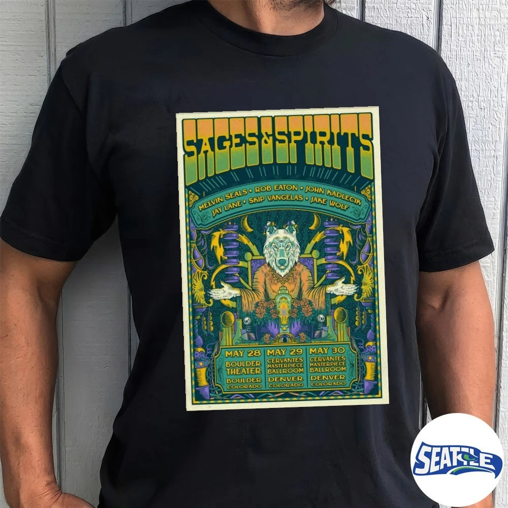 Official Sages And Spirits Colorado May 28 – 30 2026 Tour Poster t-shirt