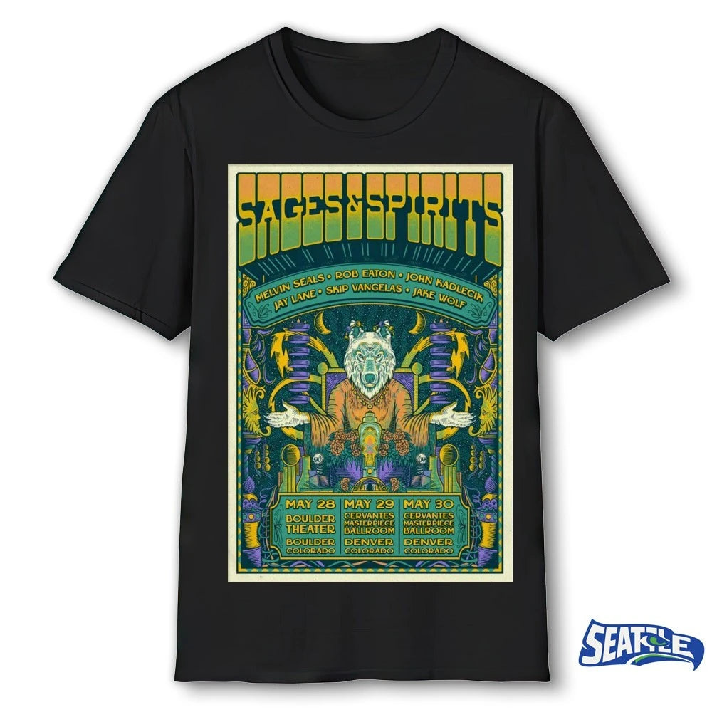 Official Sages And Spirits Colorado May 28 – 30 2026 Tour Poster t-shirt