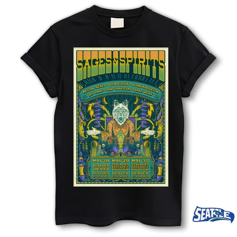 Official Sages And Spirits Colorado May 28 – 30 2026 Tour Poster t-shirt