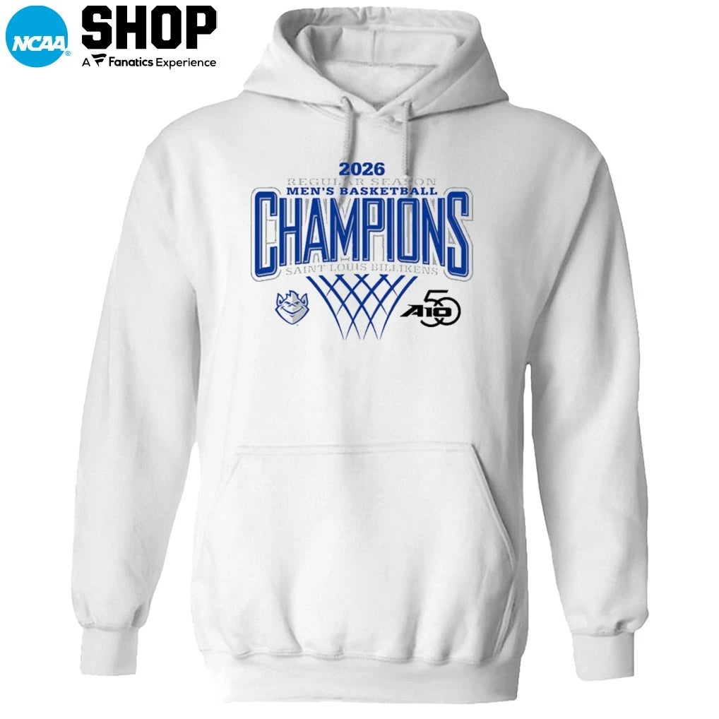 Official Saint Louis Billikens 2026 Atlantic 10 Men’s Basketball Regular Season Champions T-Shirt