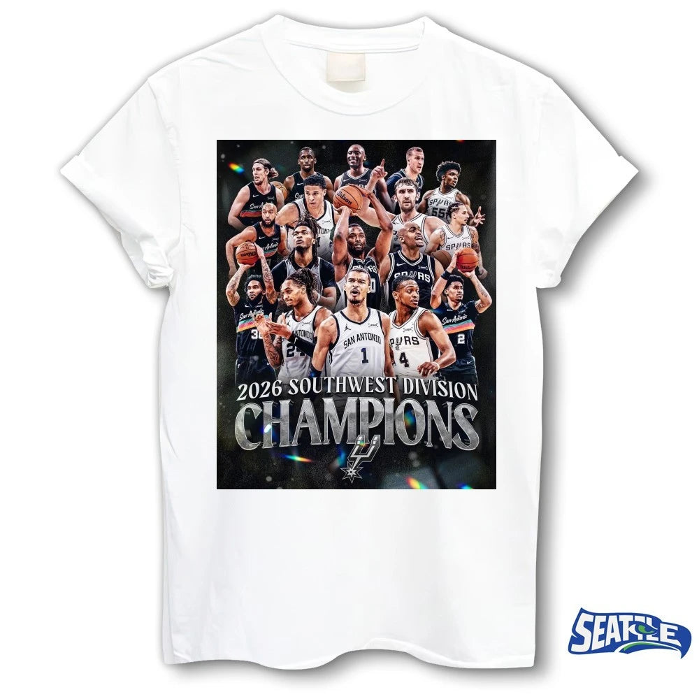 Official San Antonio Spurs 2026 Southwest Division Champions Poster t-shirt