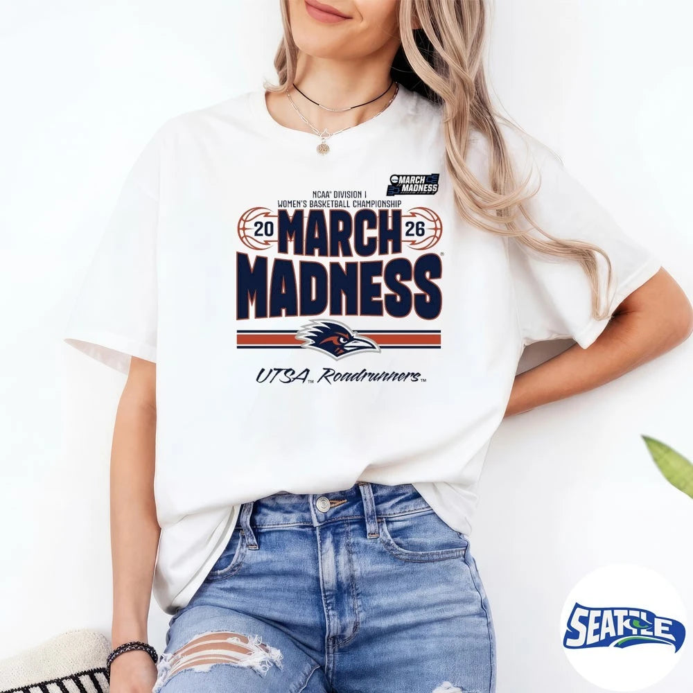 Official San Antonio Women’s Basketball 2026 March Madness Bound UTSA Roadrunners t-shirt