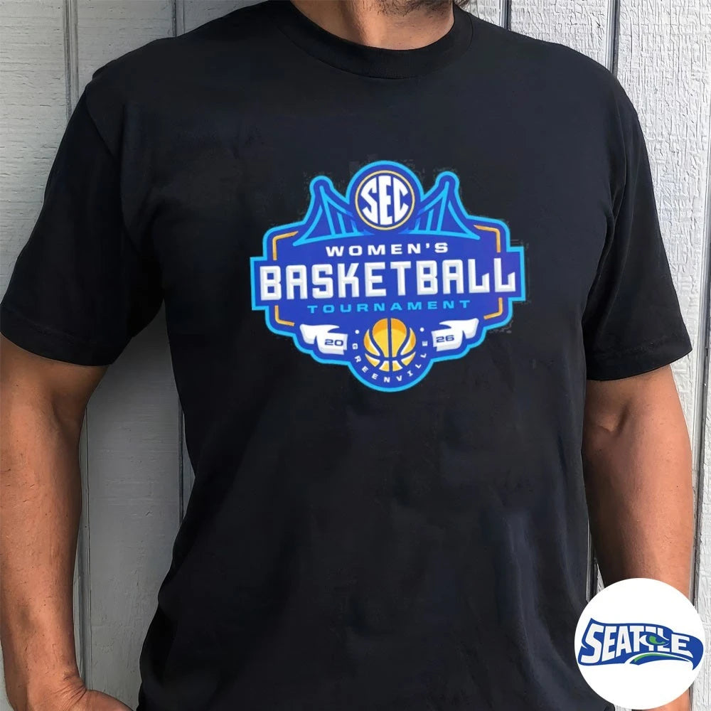 Official SEC Southeastern Conference Women’s Basketball Tournament 2026 Greenville Logo t-shirt
