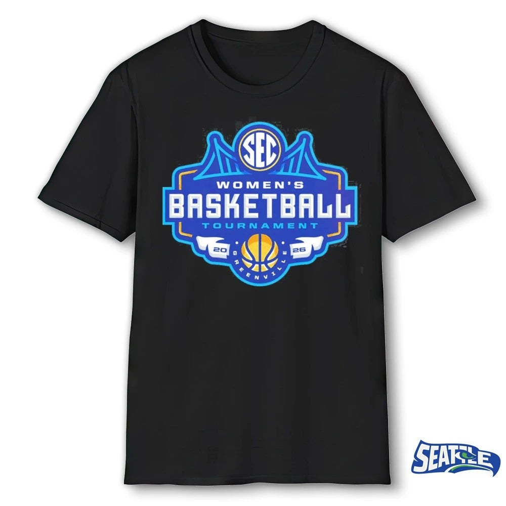Official SEC Southeastern Conference Women’s Basketball Tournament 2026 Greenville Logo t-shirt