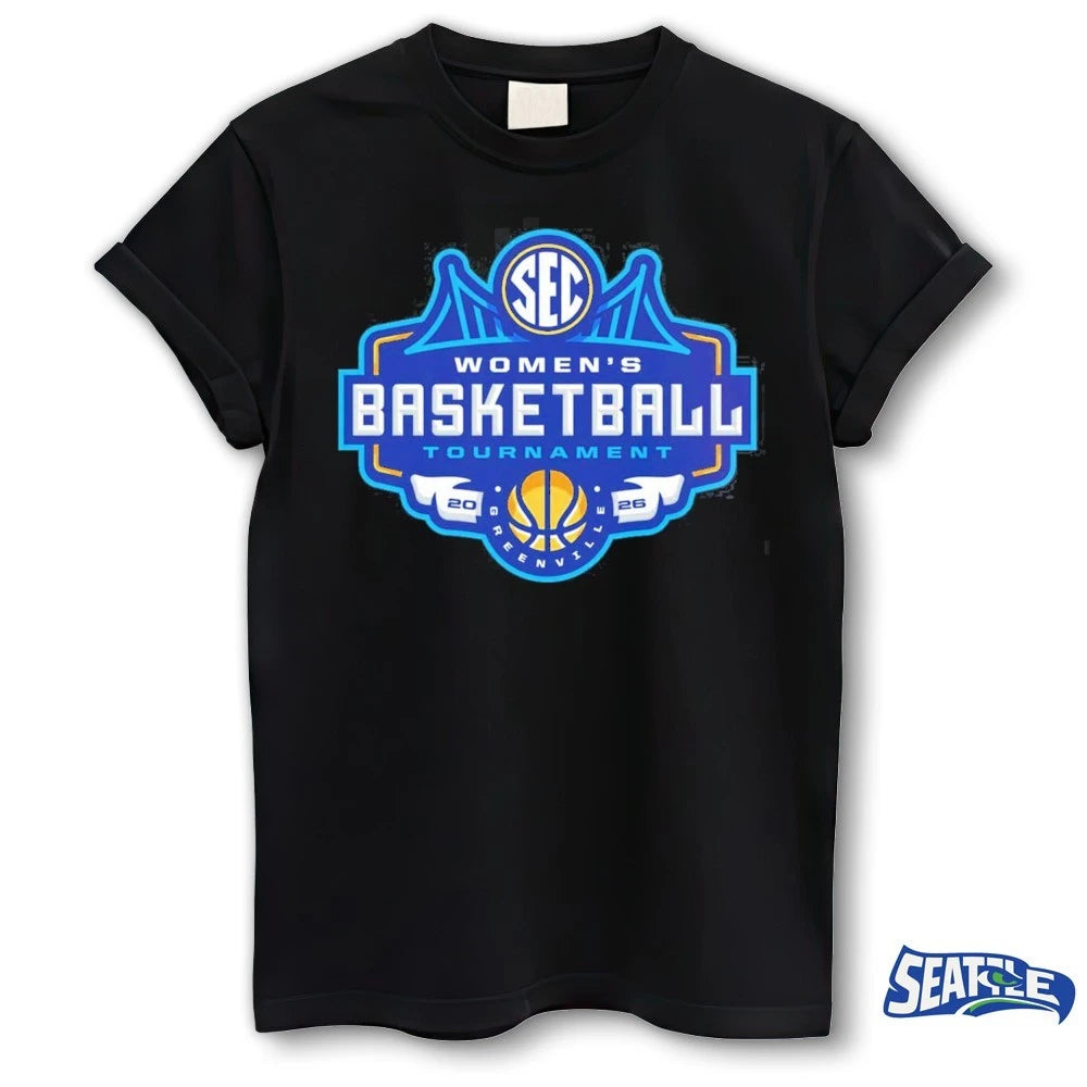 Official SEC Southeastern Conference Women’s Basketball Tournament 2026 Greenville Logo t-shirt