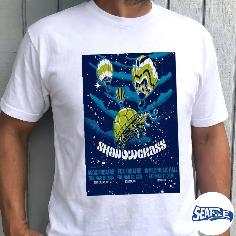 Official Shadowgrass Boulder CO March 20 2026 Fox Theatre Poster t-shirt