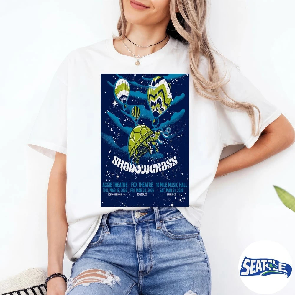 Official Shadowgrass Boulder CO March 20 2026 Fox Theatre Poster t-shirt