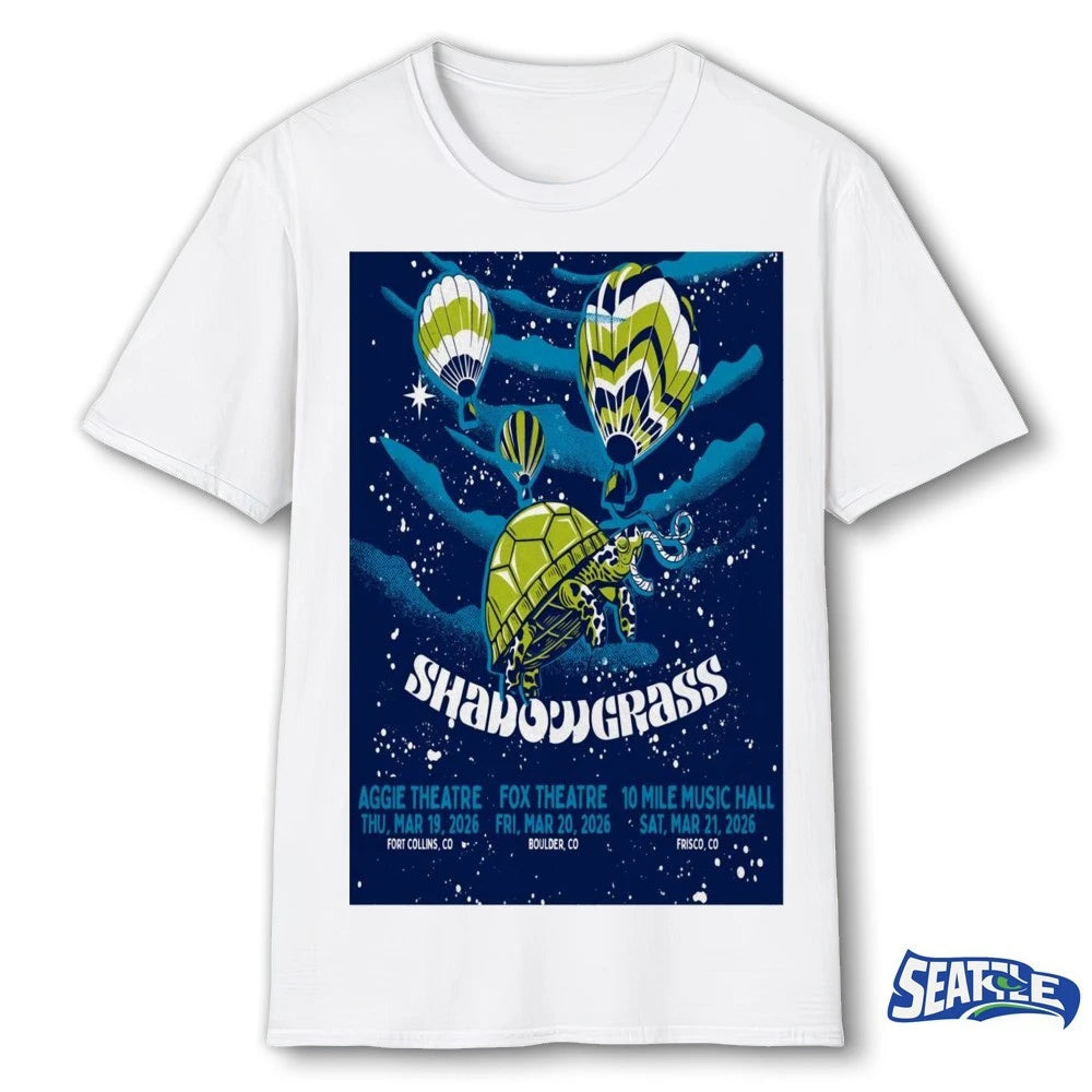 Official Shadowgrass Boulder CO March 20 2026 Fox Theatre Poster t-shirt