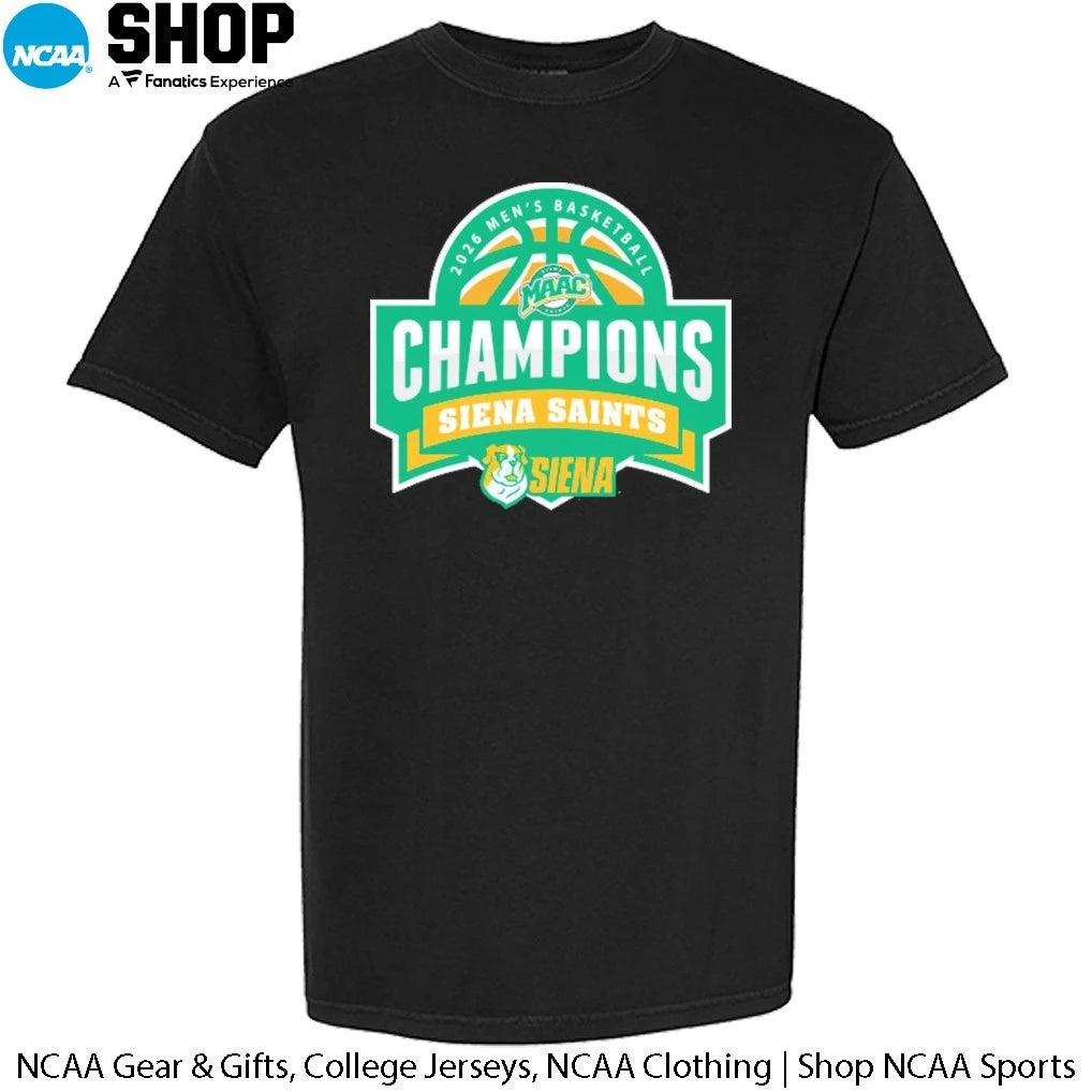 Official Siena Saints 2026 Maac Men’s Basketball Champions T-Shirt