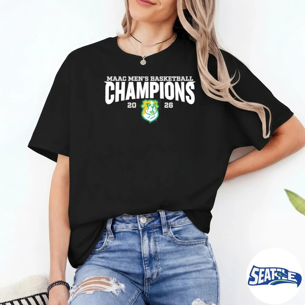 Official Siena Saints University 2026 MAAC Men’s Basketball Champions t-shirt