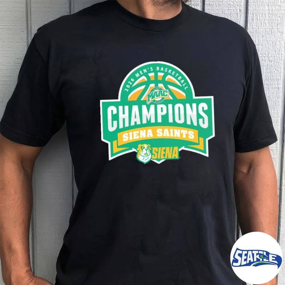 Official Siena University Saints 2026 Men’s Basketball Champions Logo t-shirt