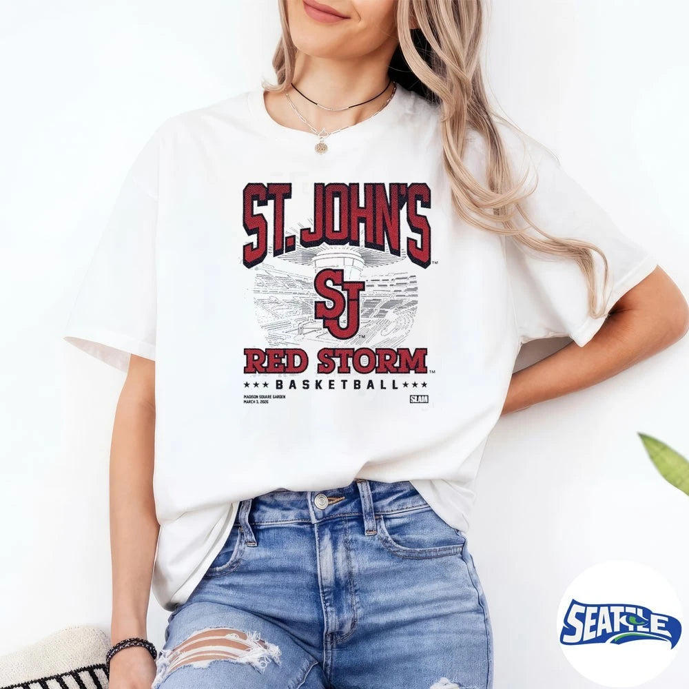Official SLAM Night at Madison Square Garden X St John’s Red Storm Basketball On March 3 2026 t-shirt