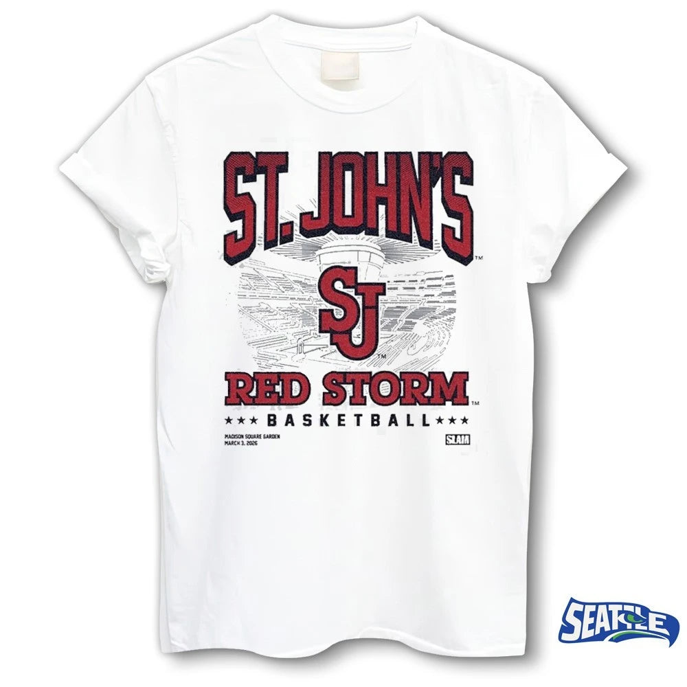 Official SLAM Night at Madison Square Garden X St John’s Red Storm Basketball On March 3 2026 t-shirt