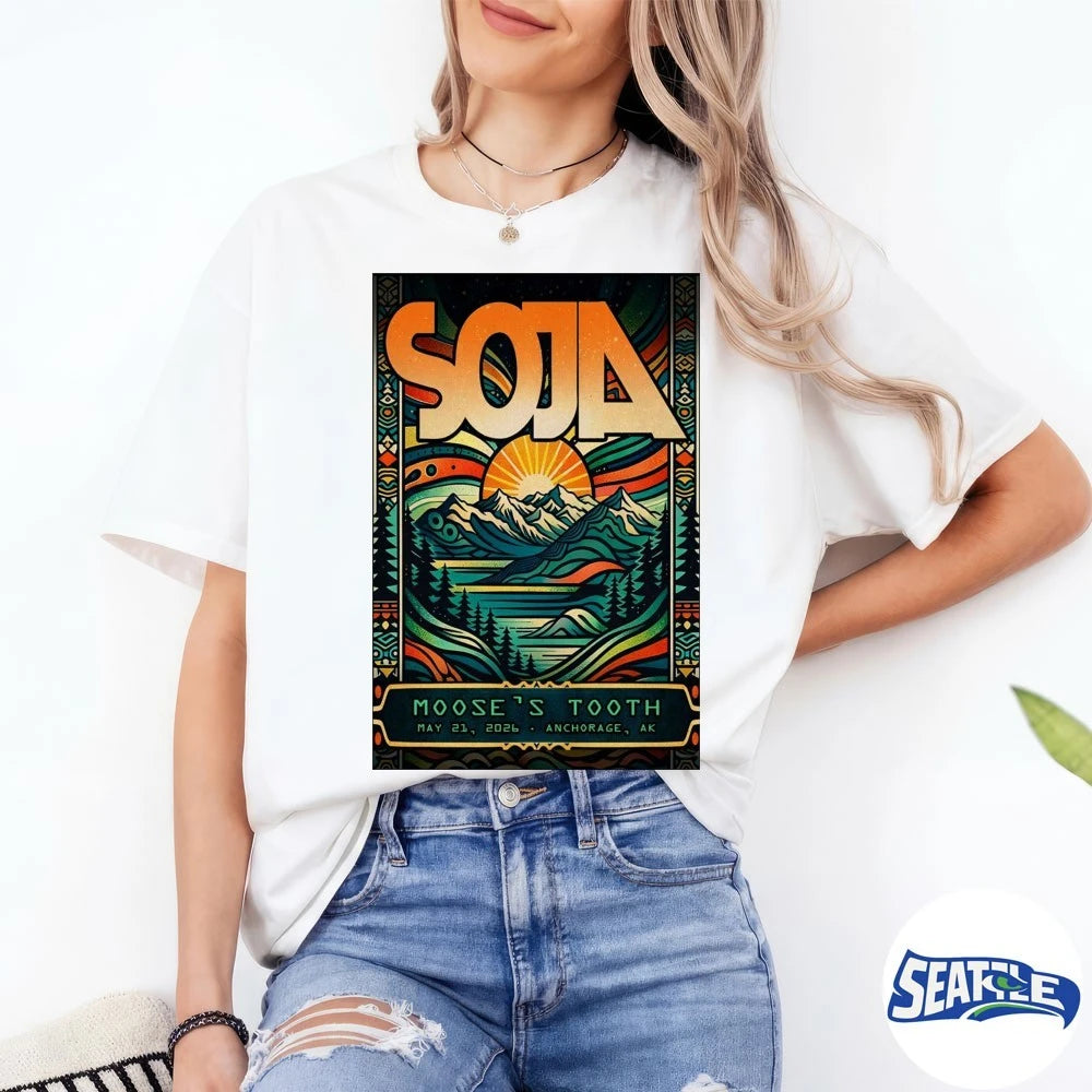 Official Soja May 21 2026 Moose’s Tooth Anchorage AK Poster t-shirt