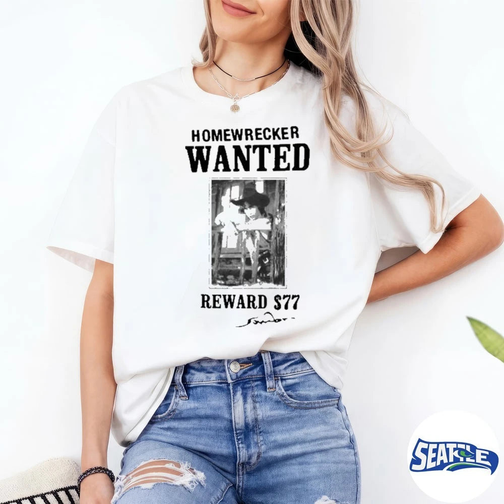 Official Sombr Homewrecker Wanted Reward $77 t-shirt