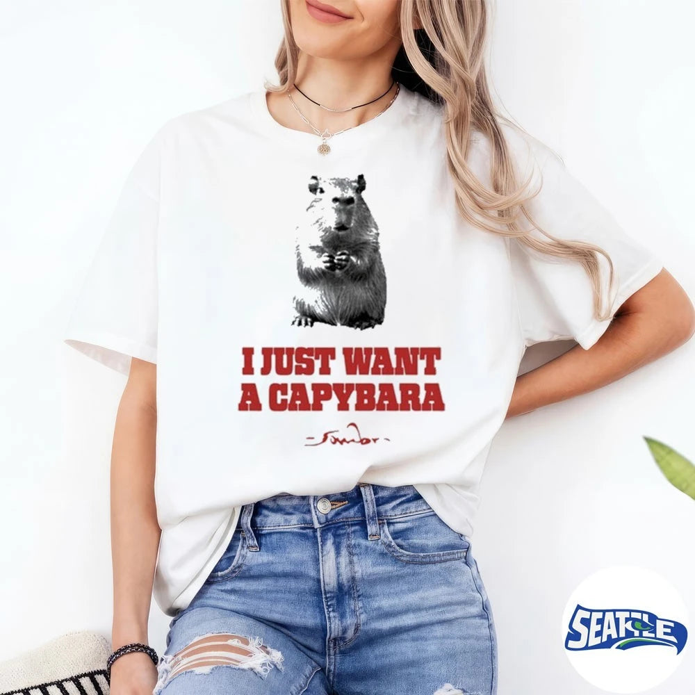 Official Sombr I Just Want A Capybara t-shirt