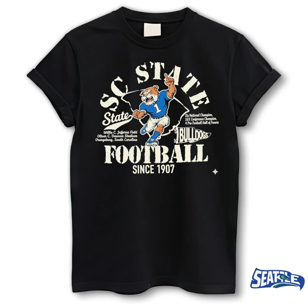 Official South Carolina State University Bulldogs Football Since 1907 Mascot t-shirt