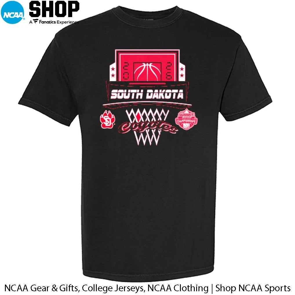 Official South Dakota Coyotes 2026 The Summit League Men’s Basketball Champions T-Shirt