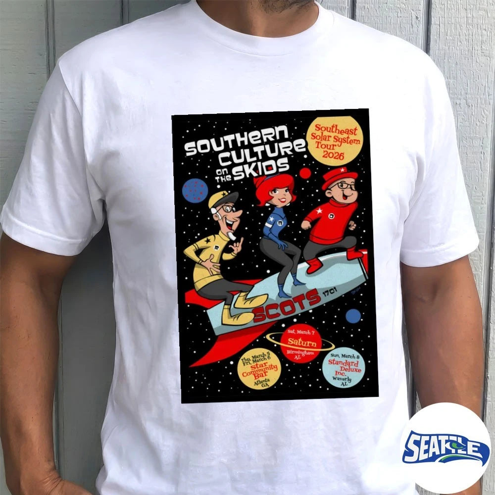 Official Southern Culture On The Skids Southeast Solar System Tour March 2026 Poster t-shirt