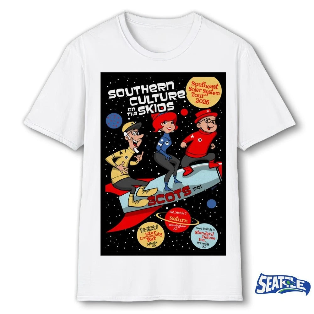 Official Southern Culture On The Skids Southeast Solar System Tour March 2026 Poster t-shirt