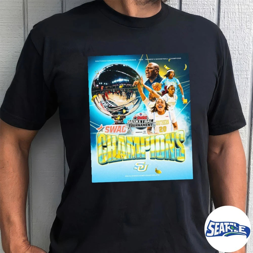 Official Southern University Southwestern Athletic Conference 2026 Women’s Basketball Champions Poster t-shirt
