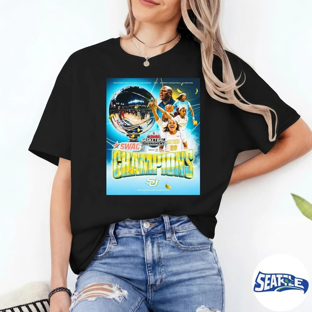 Official Southern University Southwestern Athletic Conference 2026 Women’s Basketball Champions Poster t-shirt