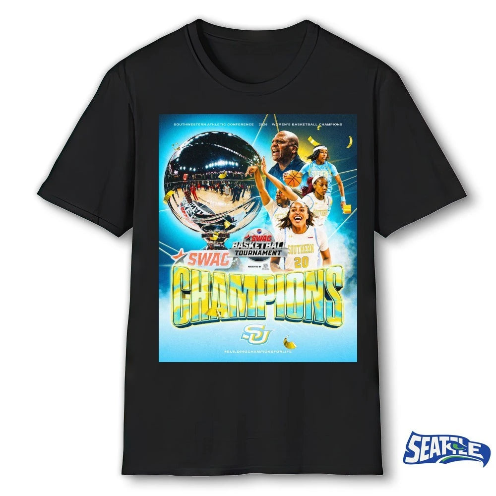 Official Southern University Southwestern Athletic Conference 2026 Women’s Basketball Champions Poster t-shirt
