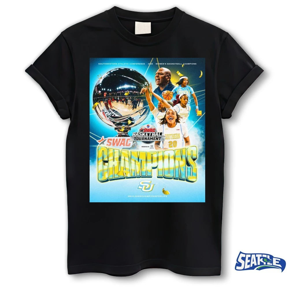 Official Southern University Southwestern Athletic Conference 2026 Women’s Basketball Champions Poster t-shirt