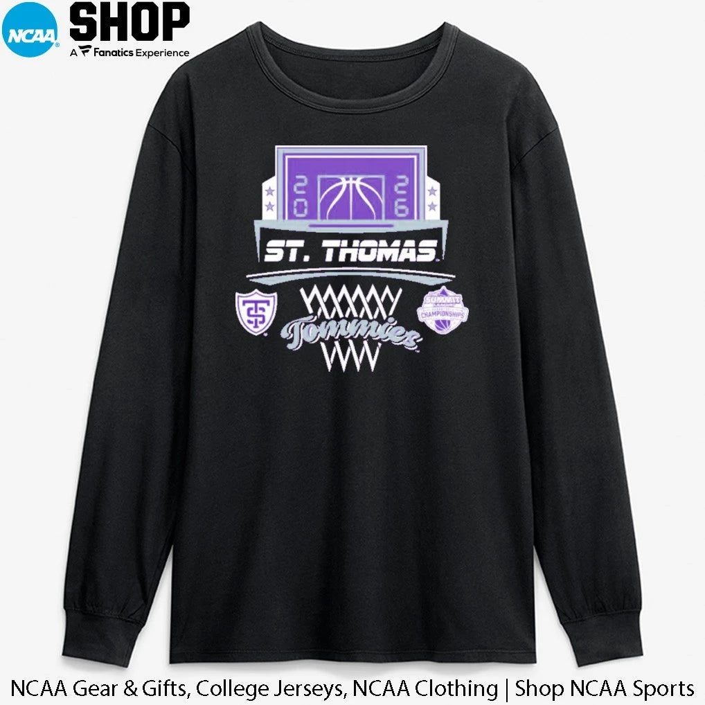 Official St Thomas Tommies 2026 The Summit League Men’s Basketball Champions T-Shirt