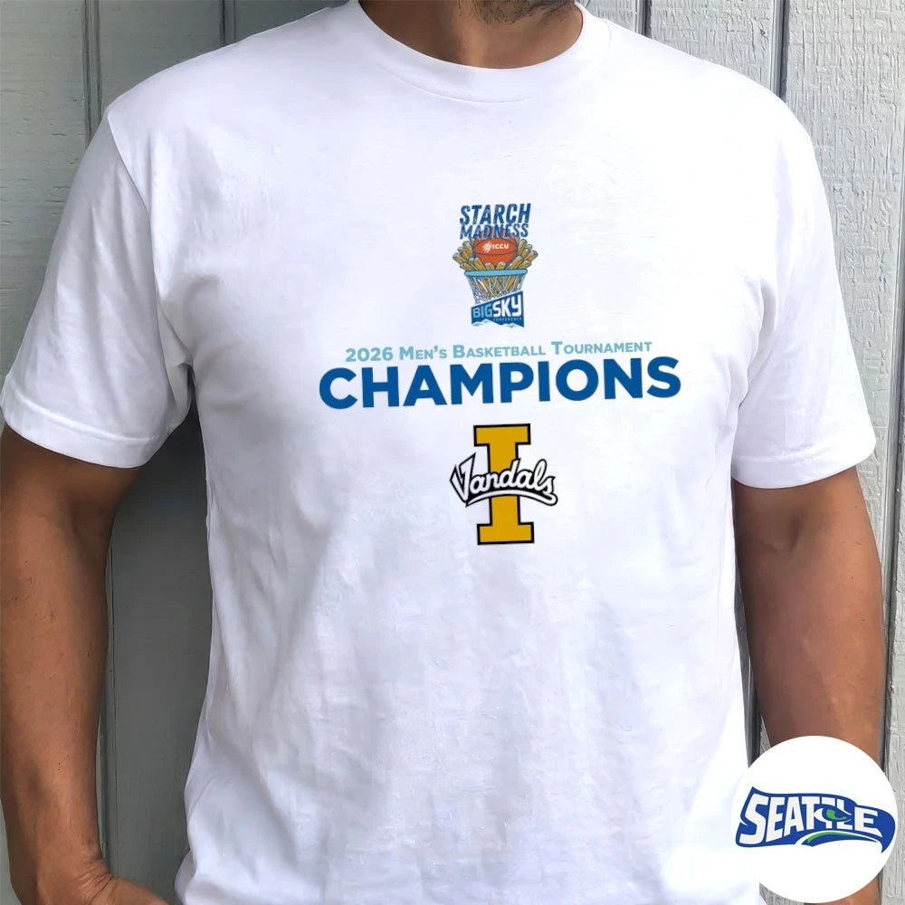Official Starch Madness Big Sky Conference 2026 Men’s Basketball Tournament Champions Poster t-shirt