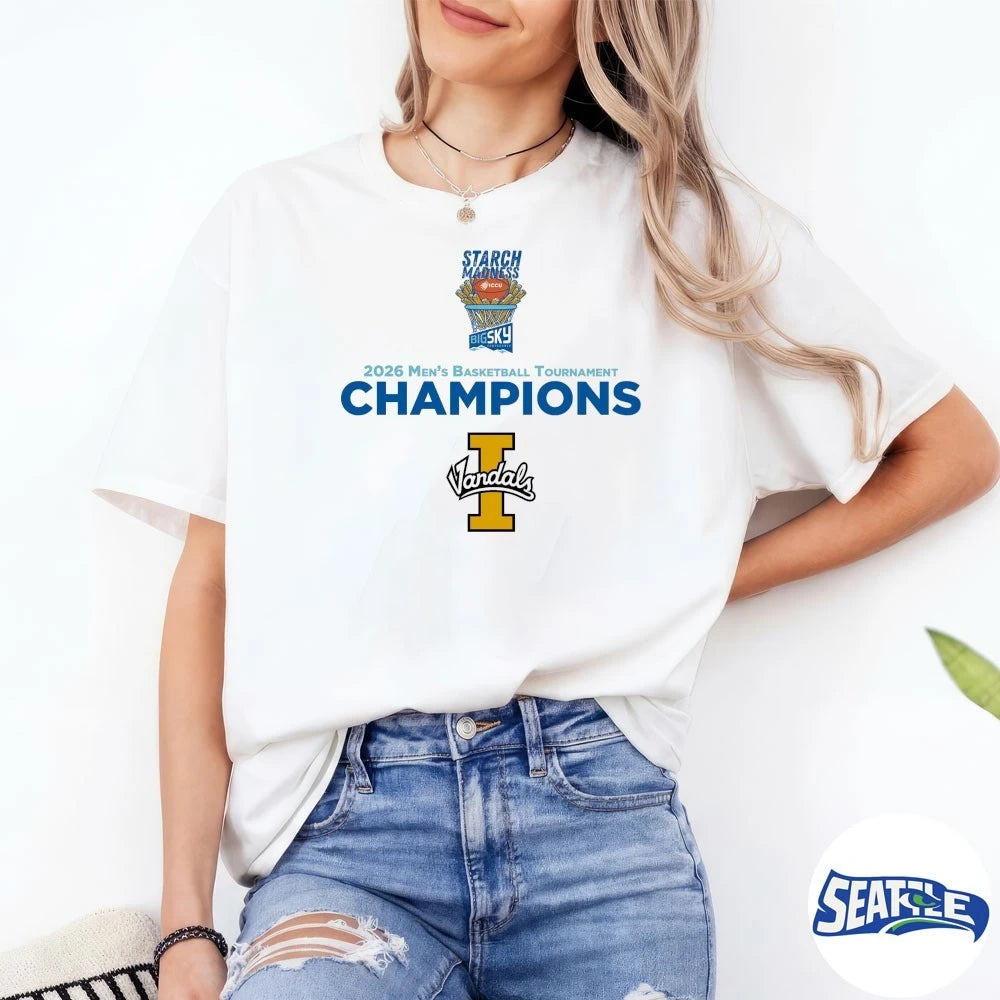 Official Starch Madness Big Sky Conference 2026 Men’s Basketball Tournament Champions Poster t-shirt