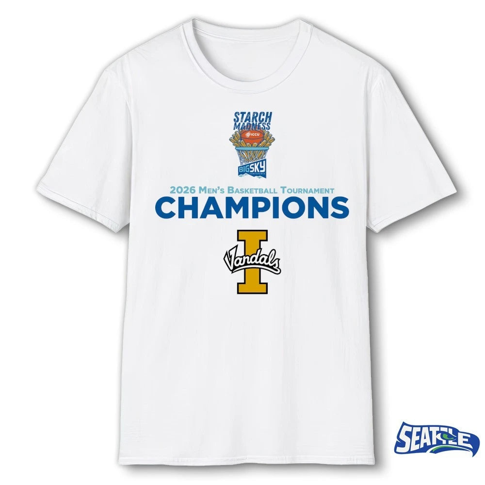 Official Starch Madness Big Sky Conference 2026 Men’s Basketball Tournament Champions Poster t-shirt