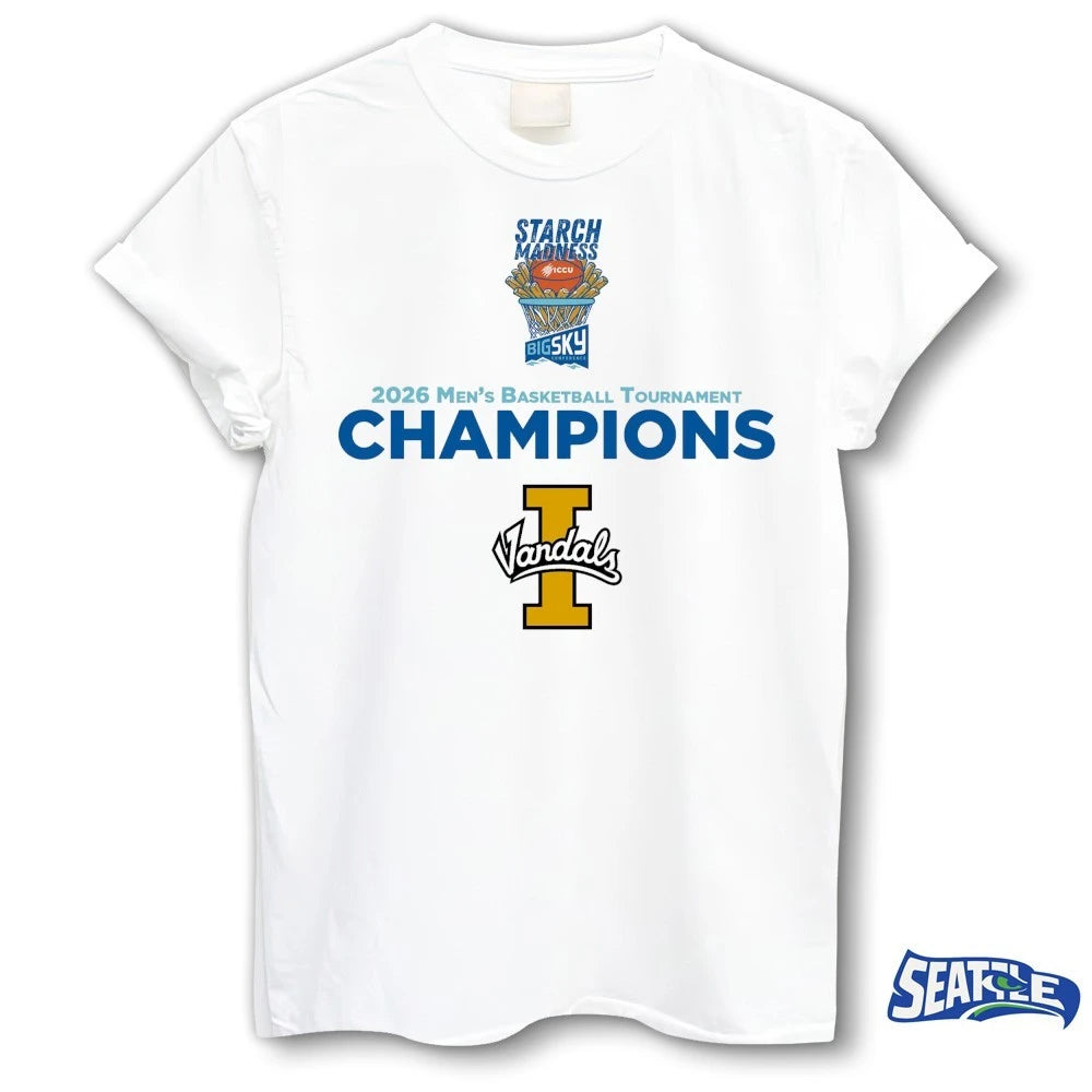 Official Starch Madness Big Sky Conference 2026 Men’s Basketball Tournament Champions Poster t-shirt