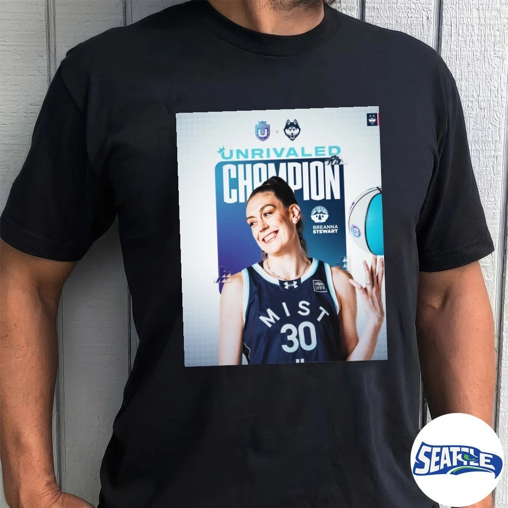 Official Stewie And Mist Uconn WBB 2026 Unrivaled Champions Poster t-shirt