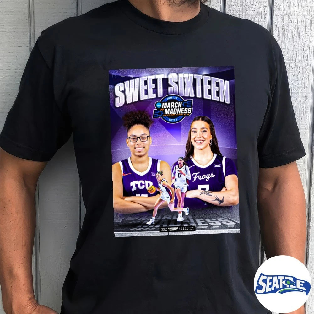 Official TCU Horned Frogs 2026 Sweet Sixteen March Madness Elite Eight Poster t-shirt