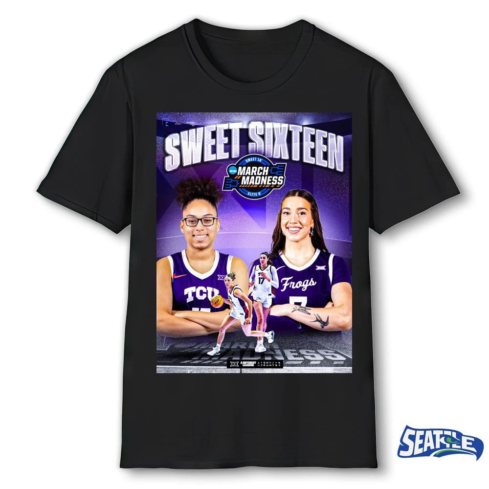 Official TCU Horned Frogs 2026 Sweet Sixteen March Madness Elite Eight Poster t-shirt