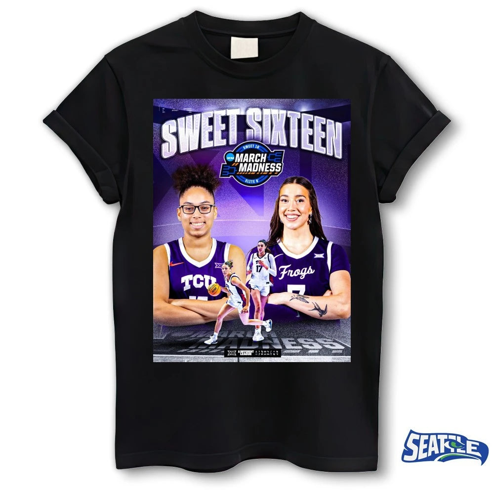 Official TCU Horned Frogs 2026 Sweet Sixteen March Madness Elite Eight Poster t-shirt