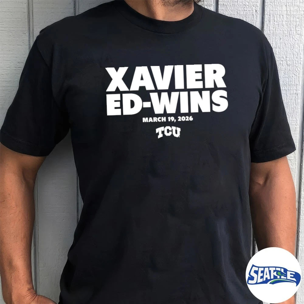 Official TCU Horned Frogs Xavier Edmonds Ed-Wins March 19 2026 t-shirt