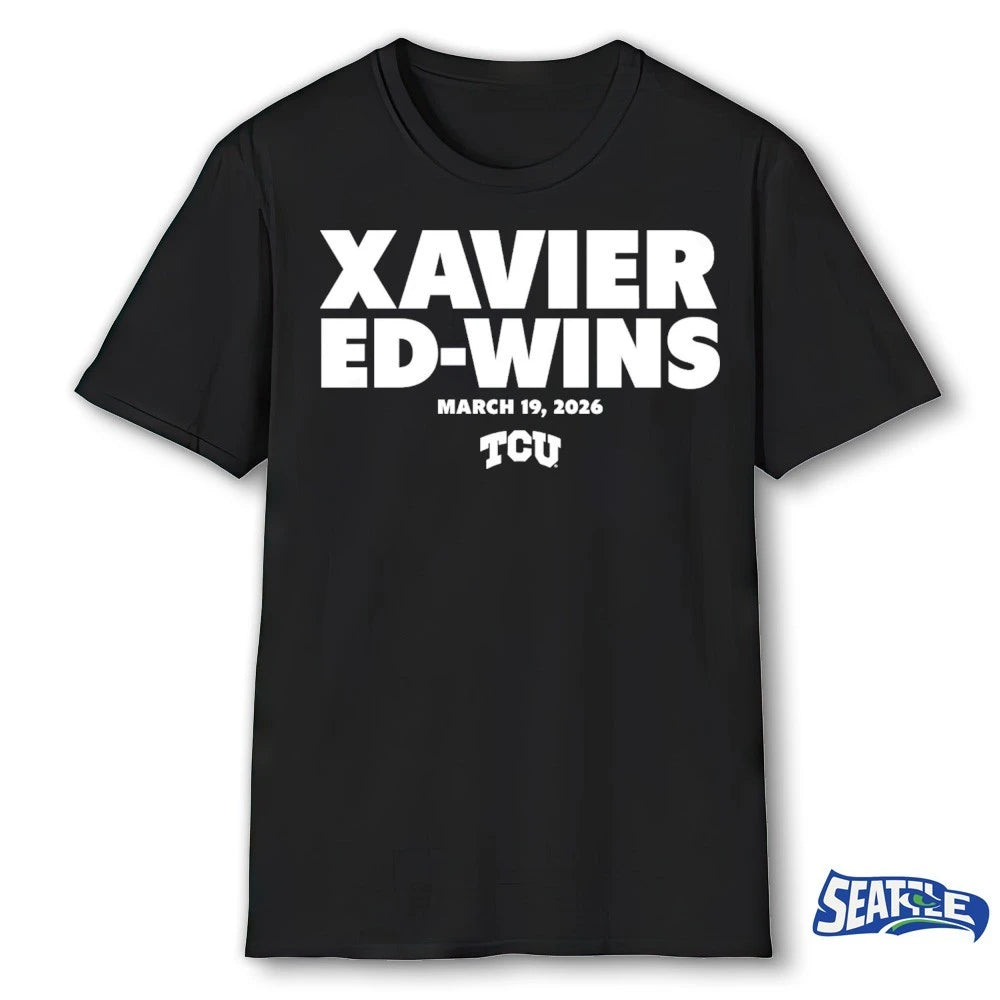 Official TCU Horned Frogs Xavier Edmonds Ed-Wins March 19 2026 t-shirt
