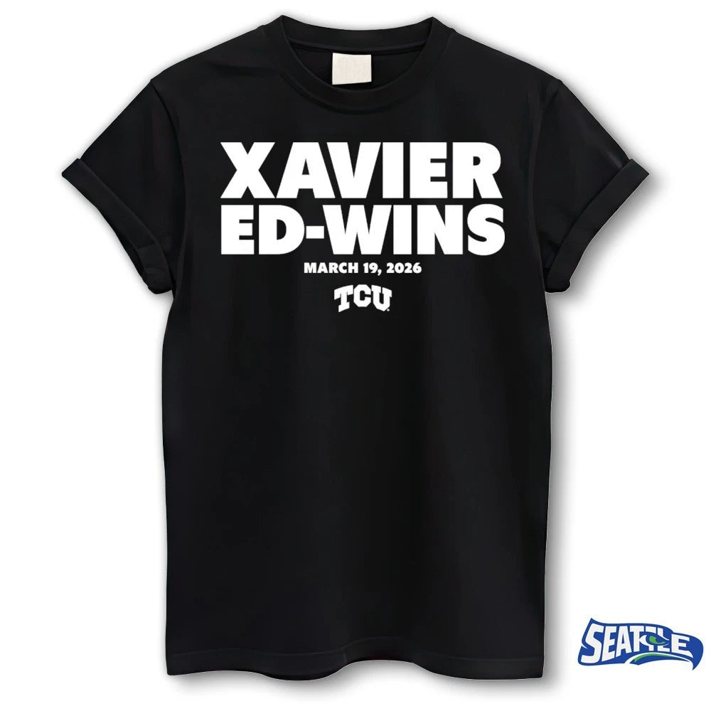 Official TCU Horned Frogs Xavier Edmonds Ed-Wins March 19 2026 t-shirt
